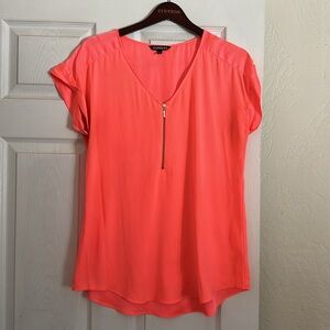 Hot pink v-neck